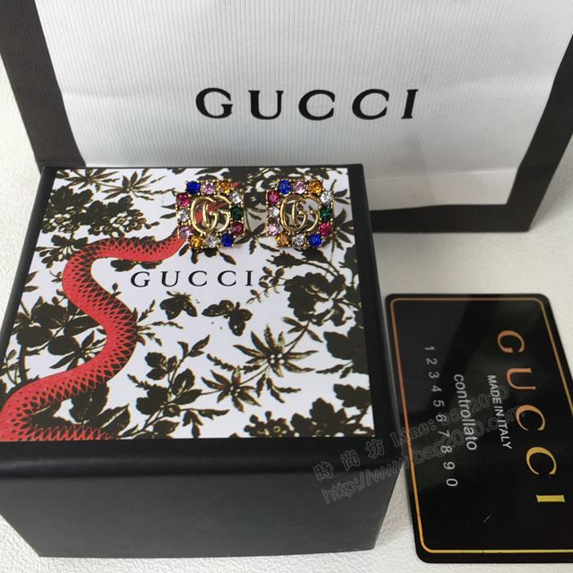 GUCCi飾品 古馳古銅復古GG耳釘 925純銀針 Gucci耳環  zgbq1123